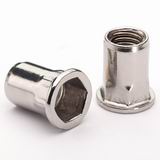 Flat Head Semi Hexagon Body Rivet Nut